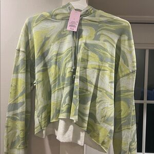 Green and Gray Swirl Hoodie Wild Fable